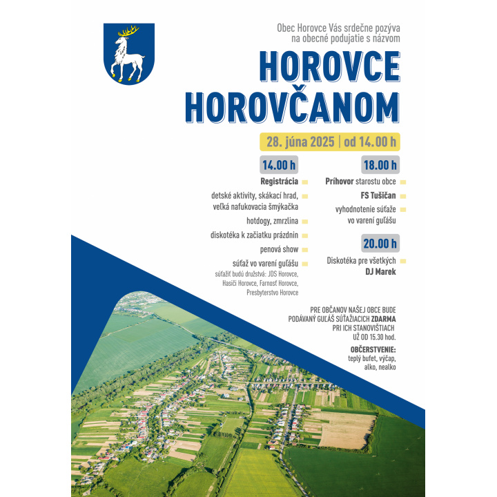 Menšia fotka pre článok     Podujatie   '' HOROVCE -  HOROVČANOM ''   -   28.06.2025 