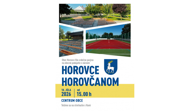 Fotka pre článok HOROVCE - HOROVČANOM - pozvánka