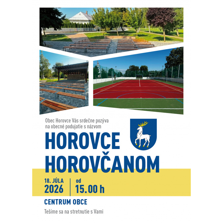Menšia fotka pre článok HOROVCE - HOROVČANOM - pozvánka