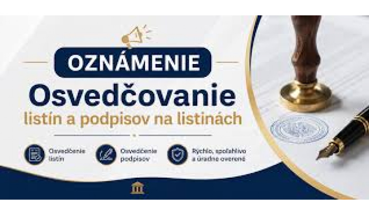 Fotka pre článok Osvedčovanie listín a podpisov od 1.09.2026