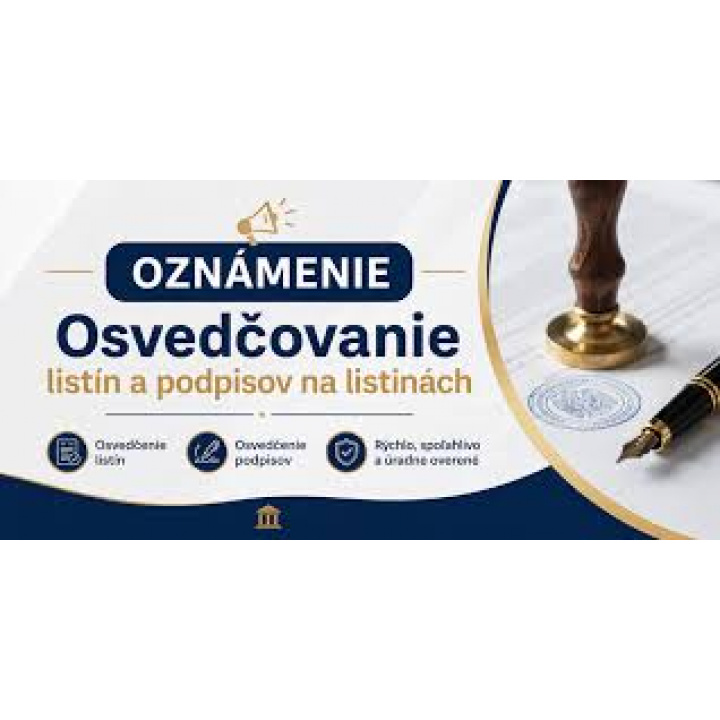 Menšia fotka pre článok Osvedčovanie listín a podpisov od 1.09.2026