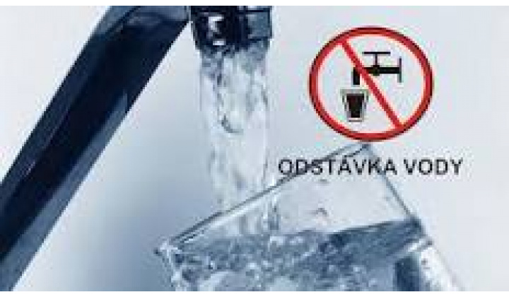 Oznam - odstávka pitnej  vody