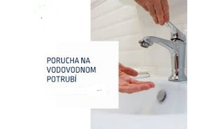 Fotka pre článok Oznam - porucha na vodovodnom potrubí