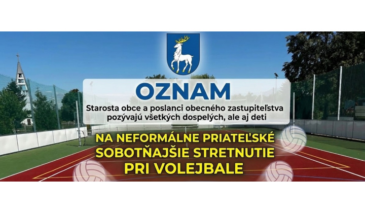 Fotka pre článok Oznam - stretnutie pri volejbale článok