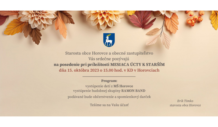 Posedenie pri príležitosti Mesiaca Úcty k starším